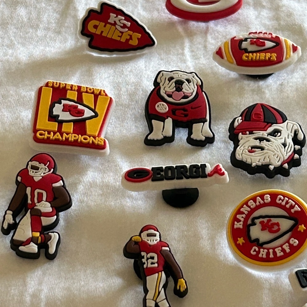 Shoe Charms for crocs clogs Decoration, Team Charms for Chiefs sports fans 42 pc - Picture 6 of 10